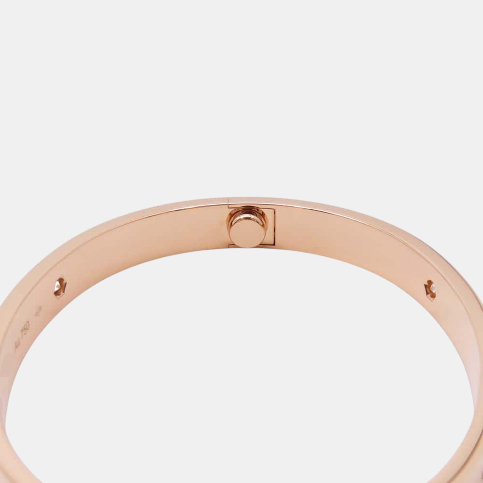 Cartier 18K Pink Gold Love Breath Half Diamond 16 