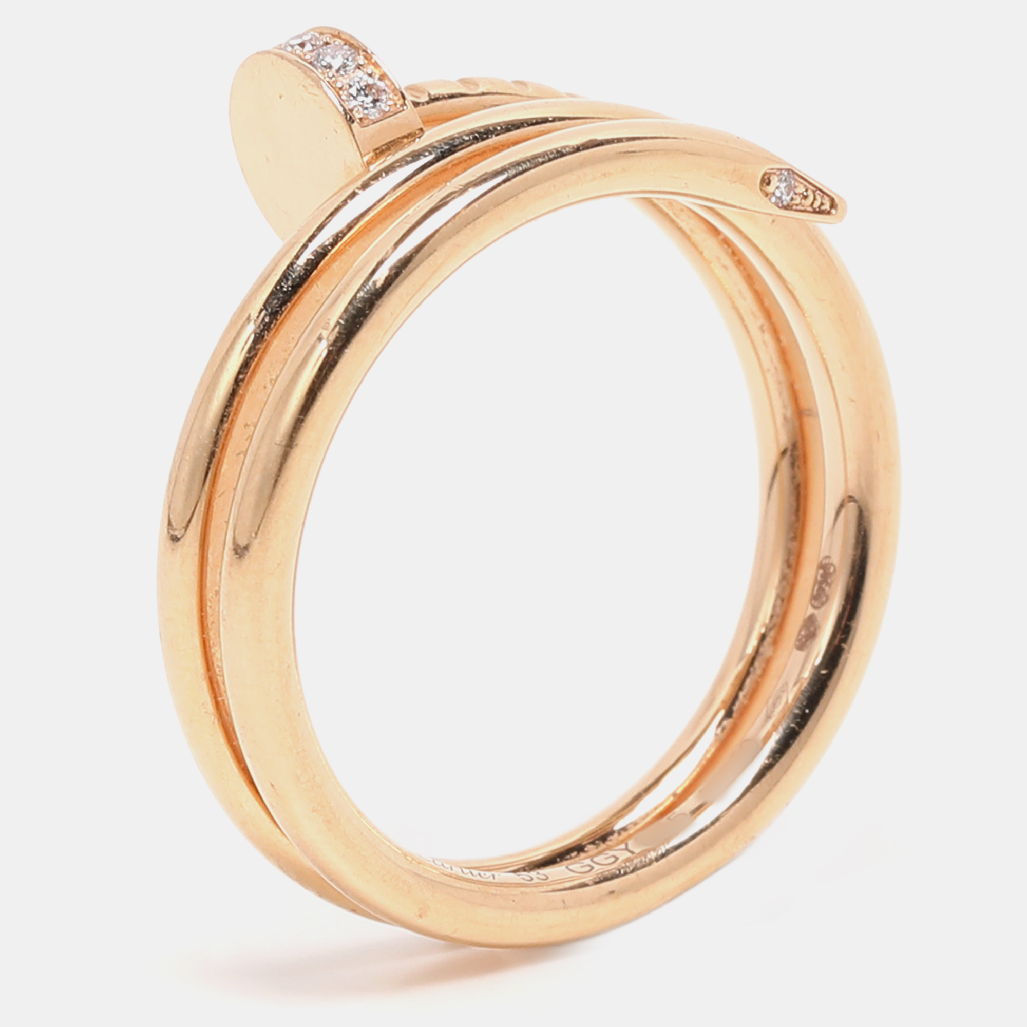 

Cartier Juste Un Clou Diamond 18k Rose Gold Ring Size