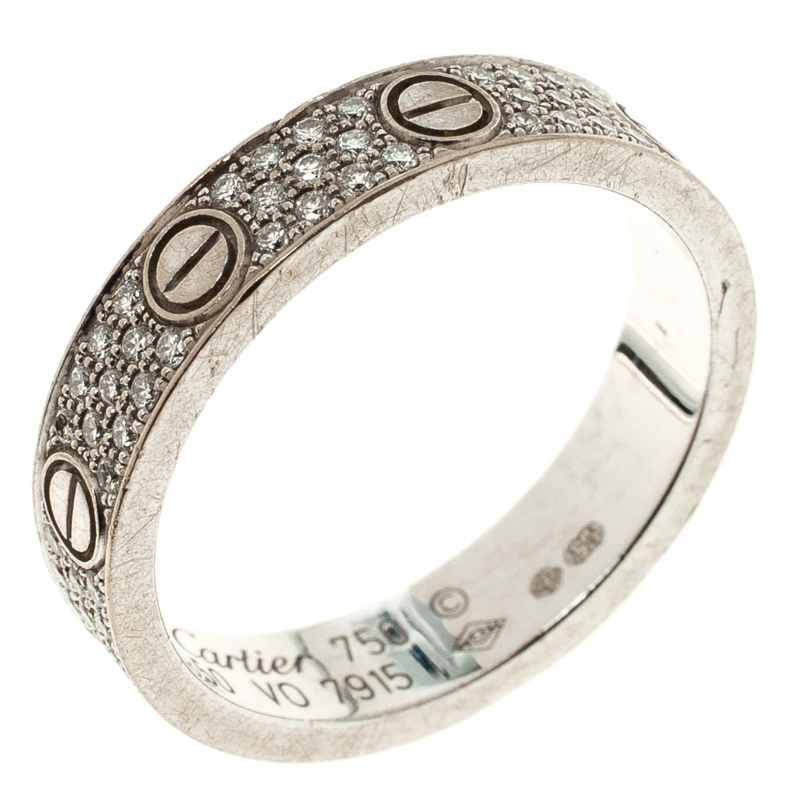 cartier love wedding band white gold price