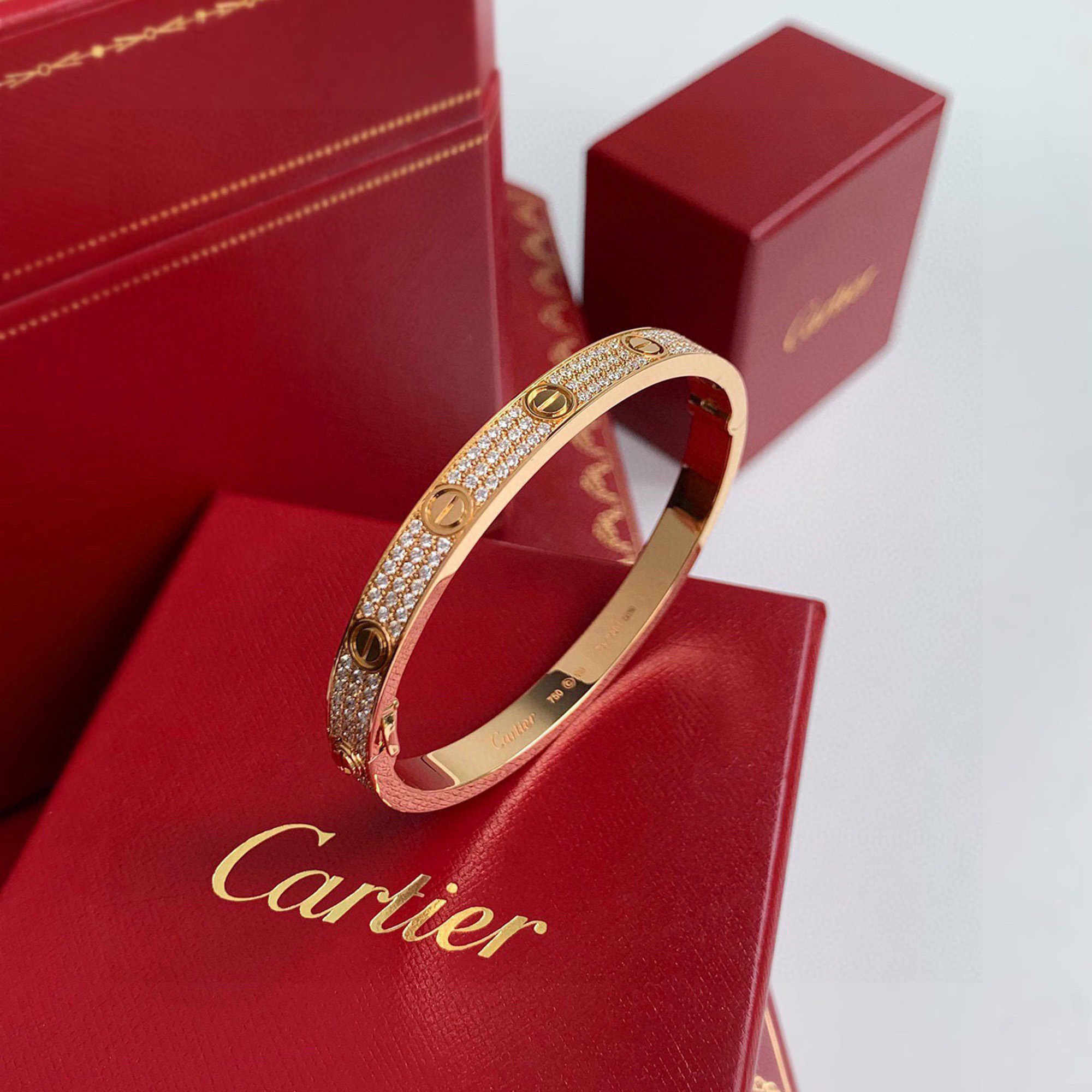 

Cartier 18K Yellow Gold and Diamond Love Bangle Bracelet