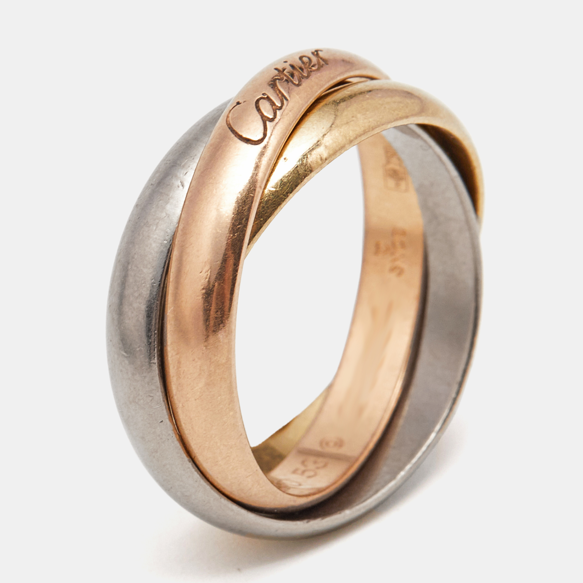 

Cartier Trinity 18k Three Tone Gold Ring Size