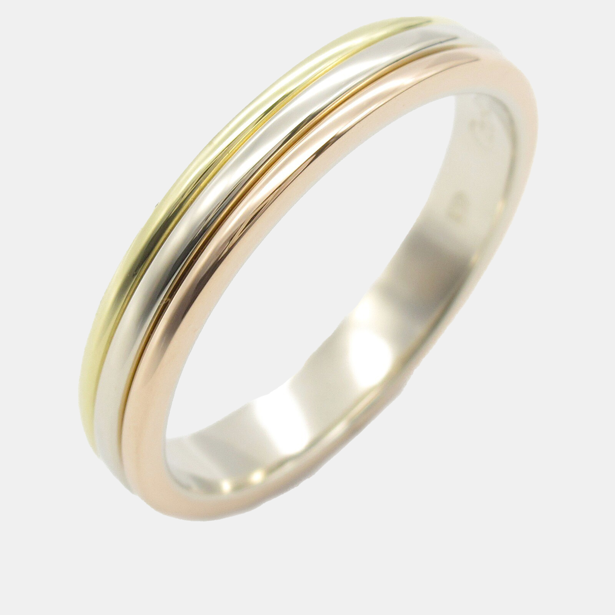 

Cartier 18K Yellow, Pink and White Gold Vendome Ring EU 58