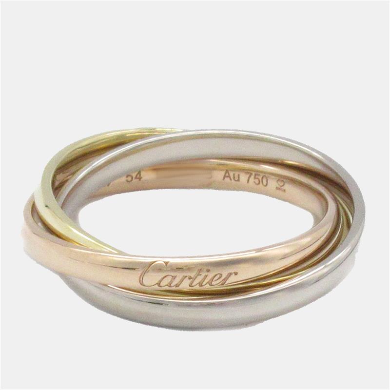 

Cartier 18K Yellow, Rose, White Gold Trinity Ring EU 54