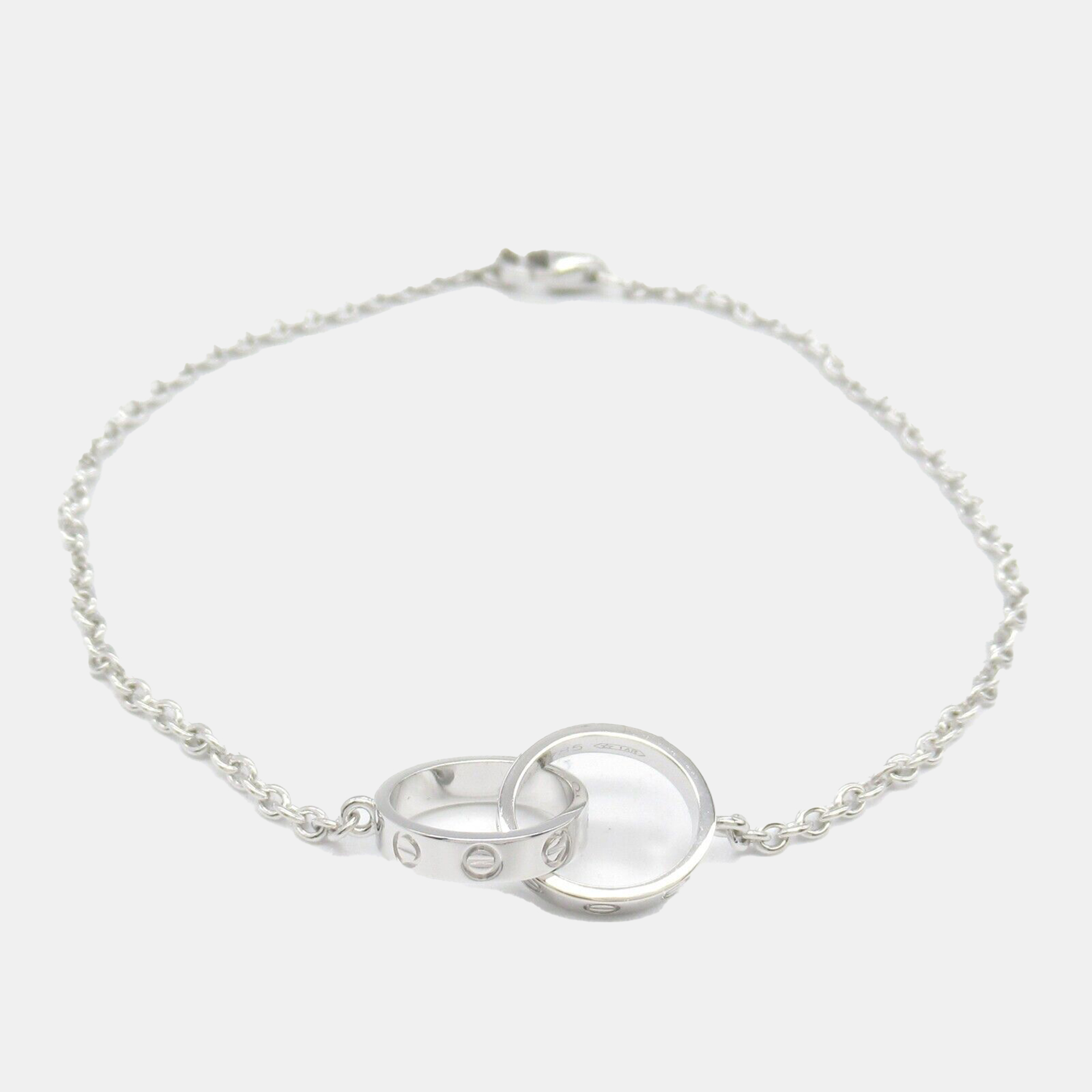 Pre-owned Cartier 18k White Gold Baby Love Bracelet