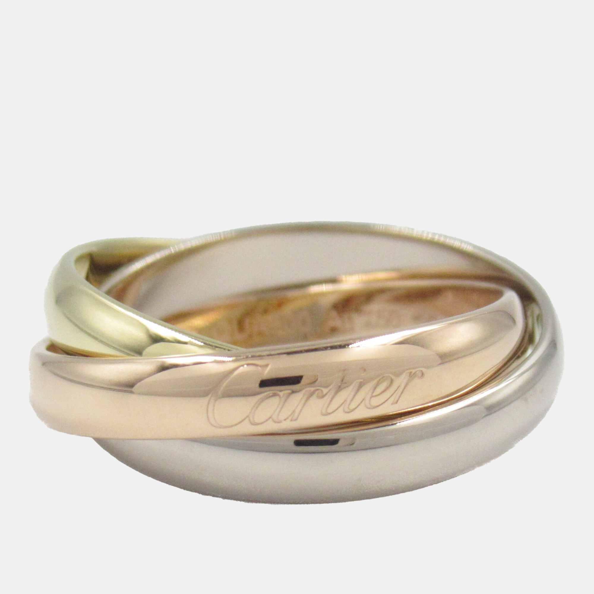 

Cartier 18K Yellow White Rose Gold Trinity Ring EU 52