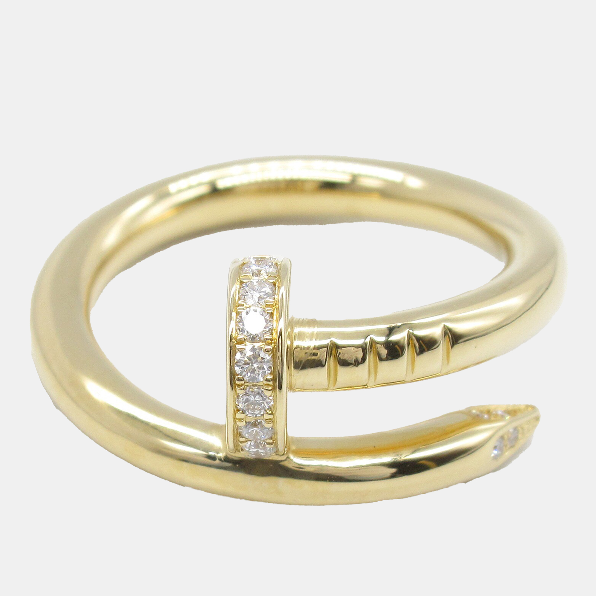 

Cartier 18K Yellow Gold Diamond Juste Un Clou Ring EU 50
