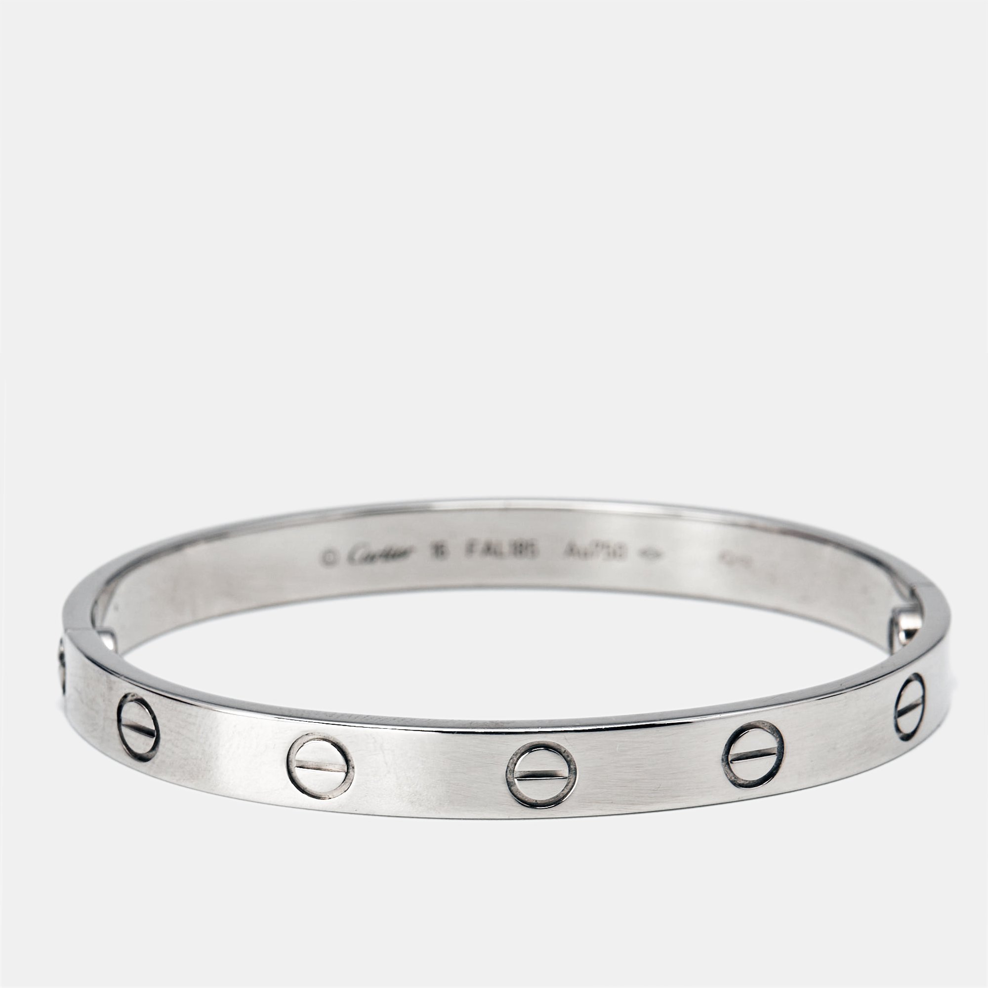 

Cartier Love 18k White Gold Classic Model Bracelet 16