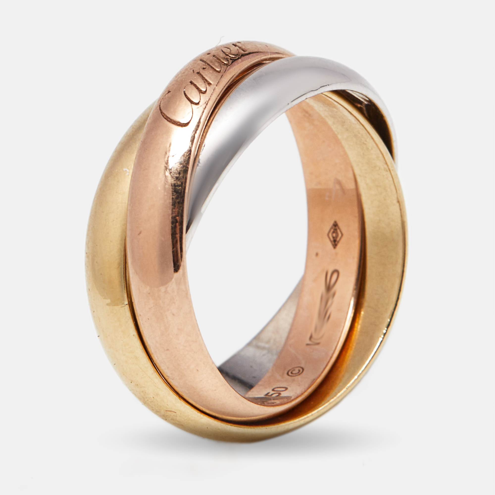 

Cartier Trinity 18k Three Tone Gold Ring Size