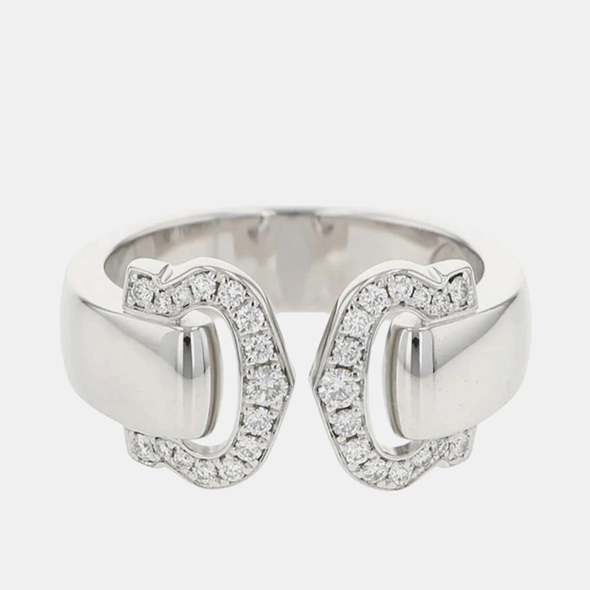 

Cartier 18K White Gold C De Cartier Band Ring EU 49