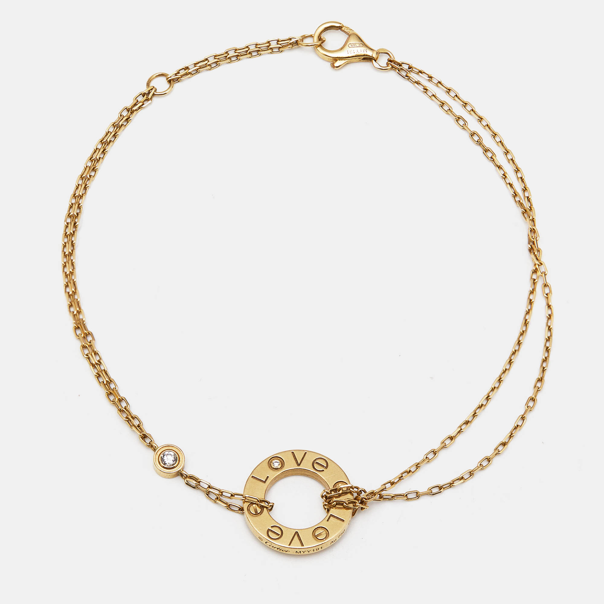 

Cartier Love Diamond 18k Yellow Gold Bracelet