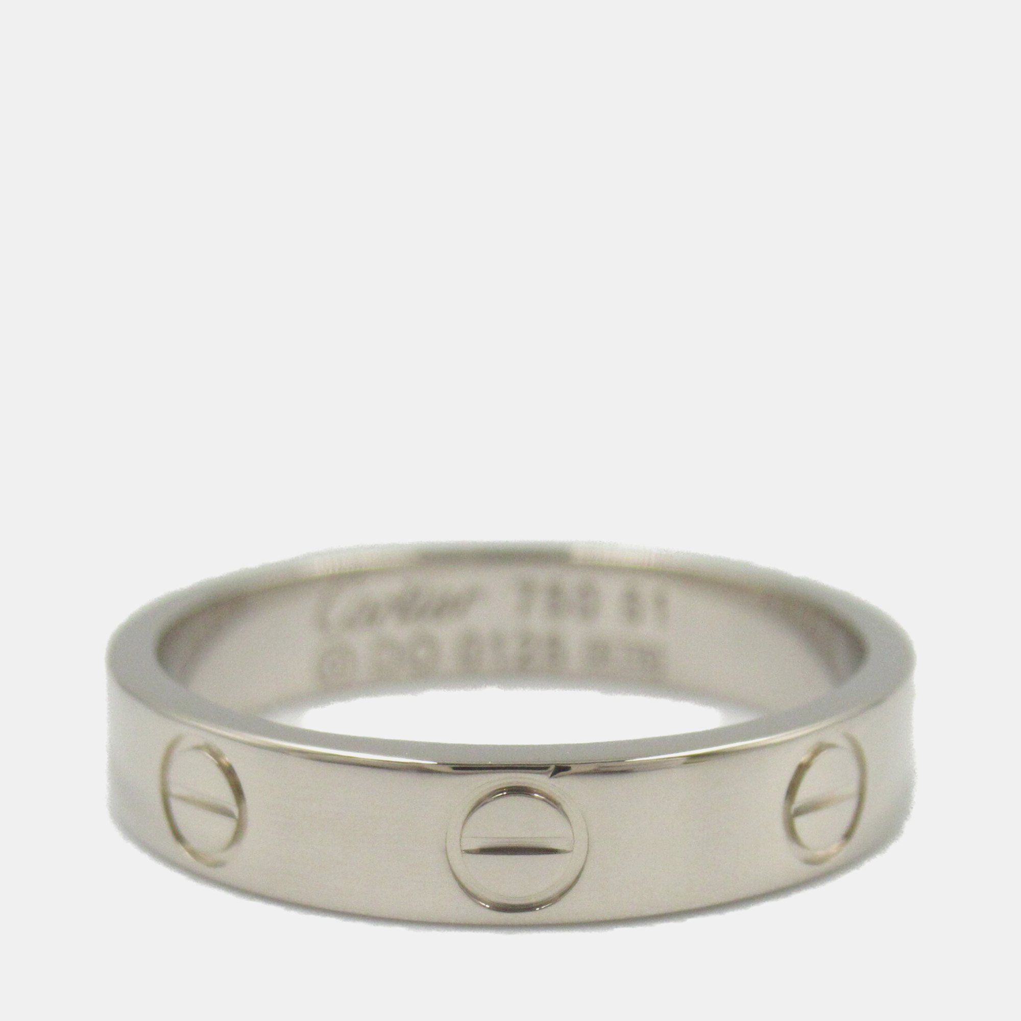 

Cartier 18K White Gold Love Band Ring EU 51