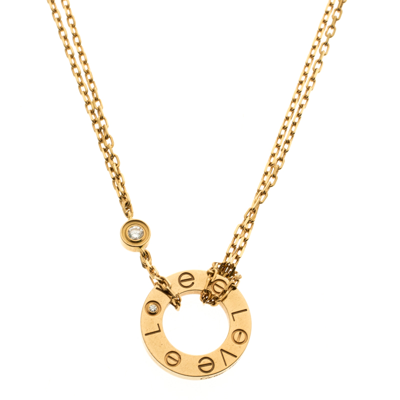 cartier love necklace gold price