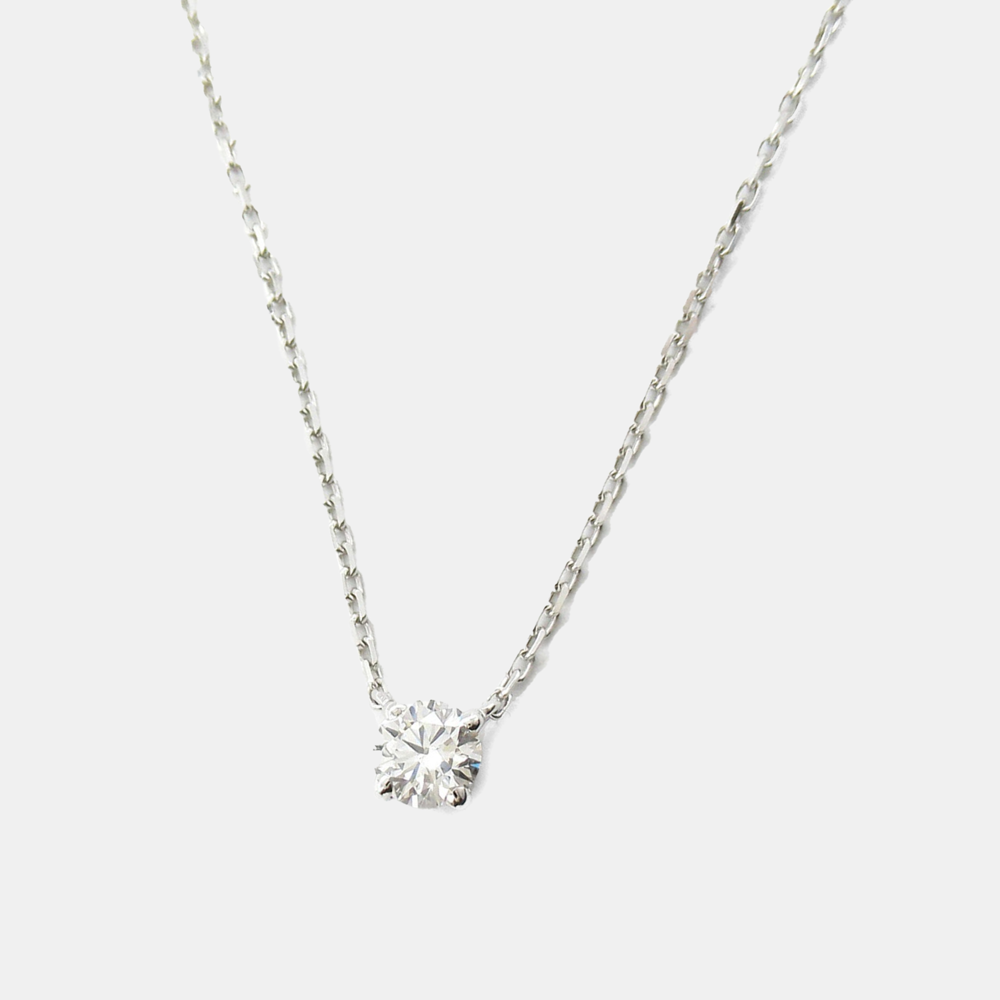 

Cartier 18K White Gold Diamond Solitaire 1895 Necklace