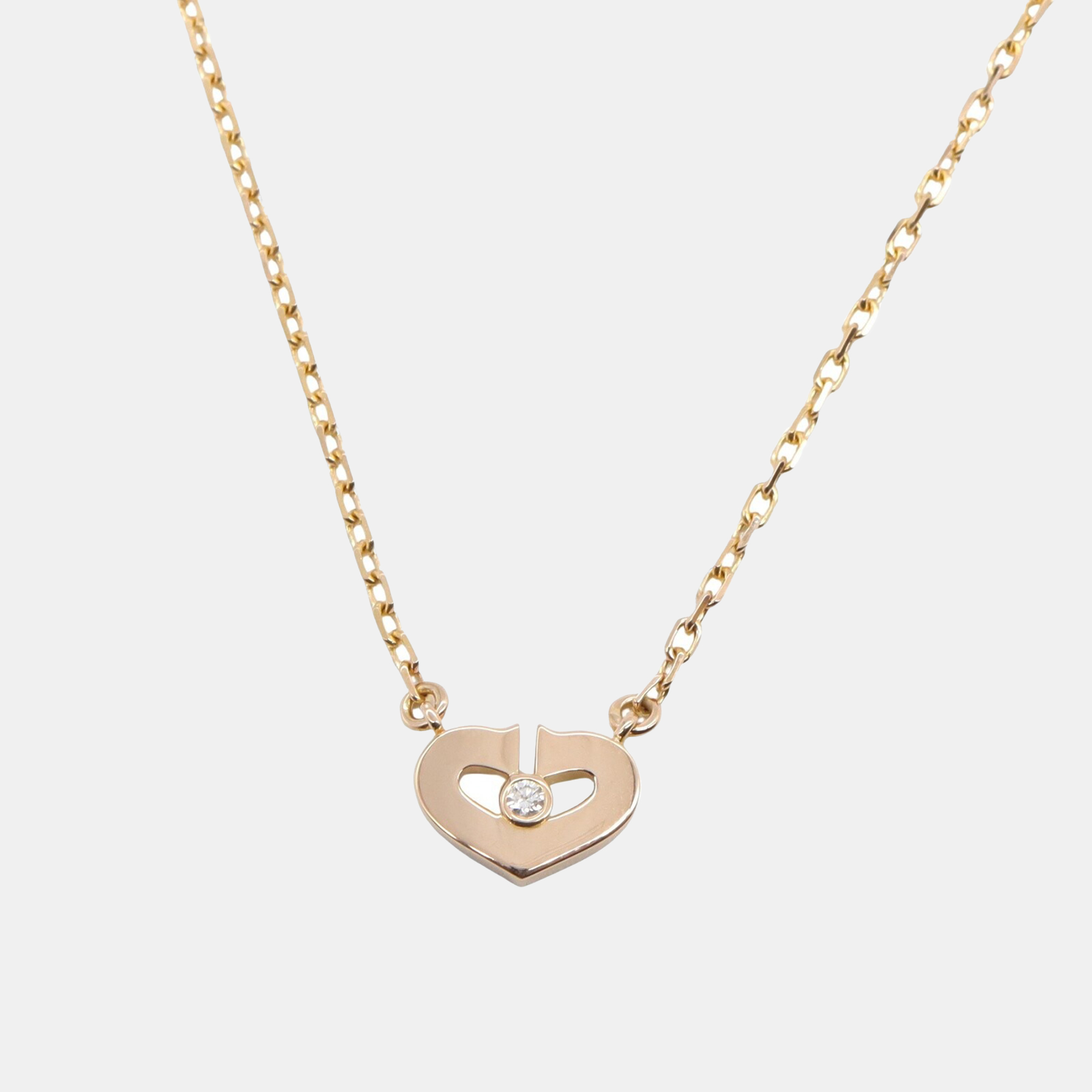 

Cartier 18K Rose Gold C de Cartier Diamond Pendant Necklace