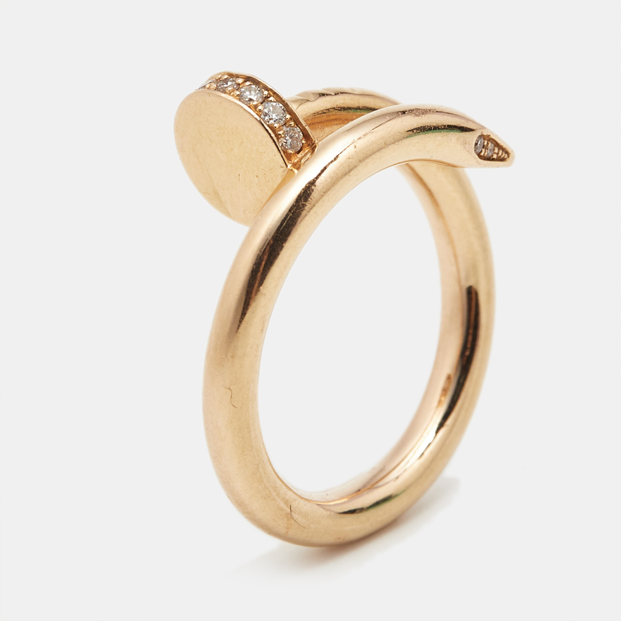 

Cartier Juste Un Clou Diamond 18k Rose Gold Classic Model Ring Size