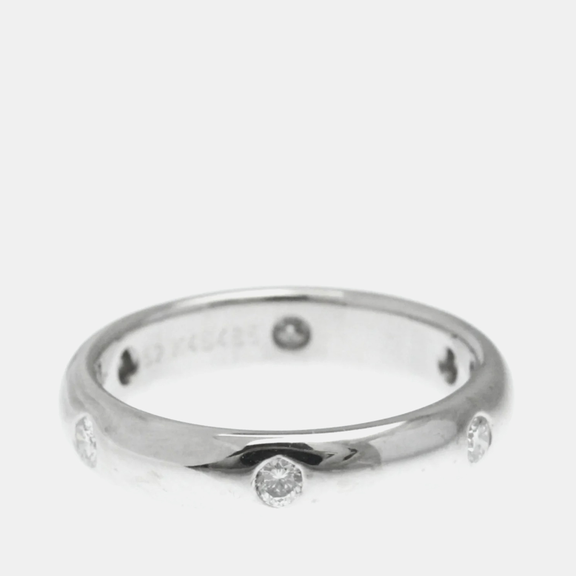 

Cartier 18K White Gold Stella Diamond Ring EU 52