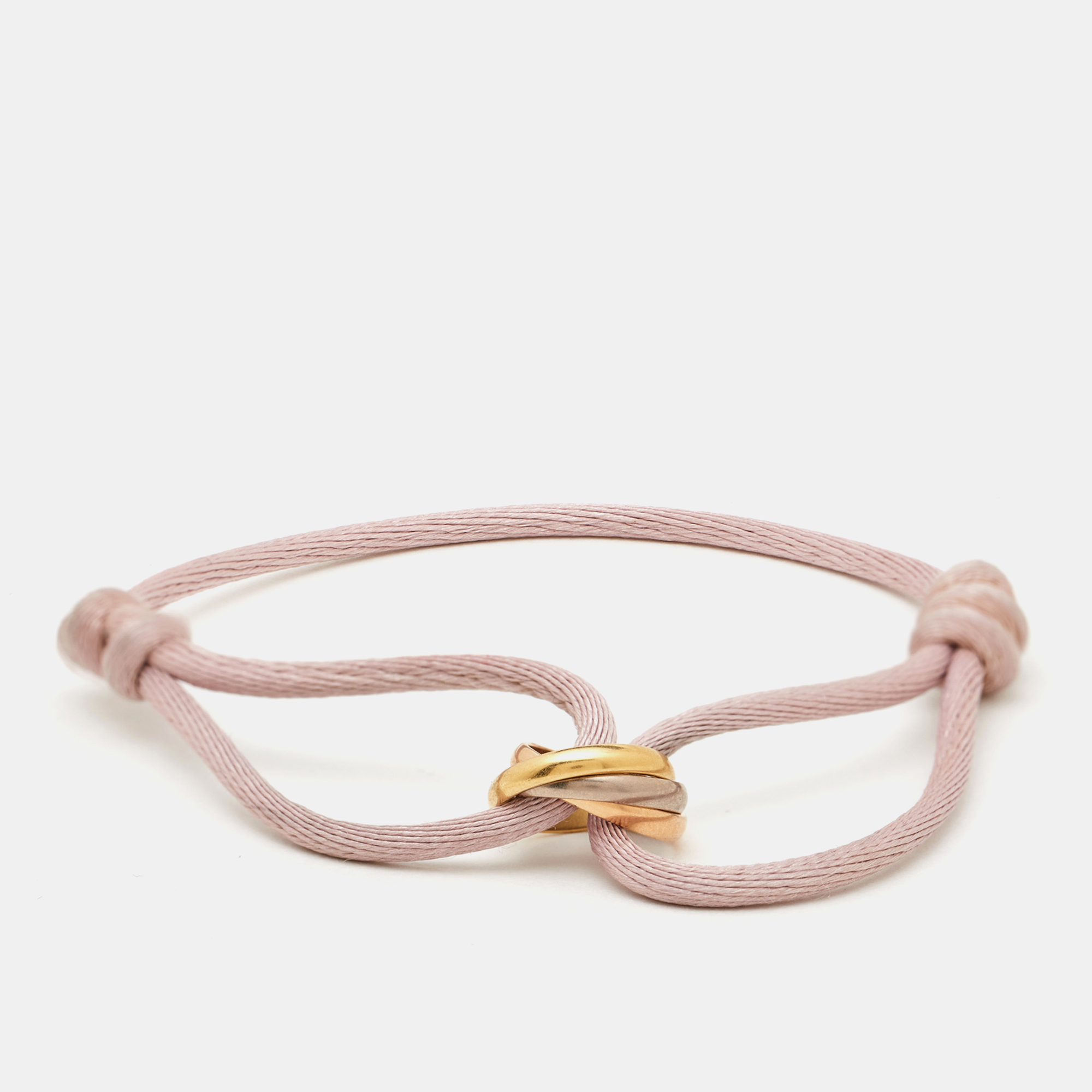 

Cartier Trinity 18K Three Tone Gold Pink Cord Bracelet