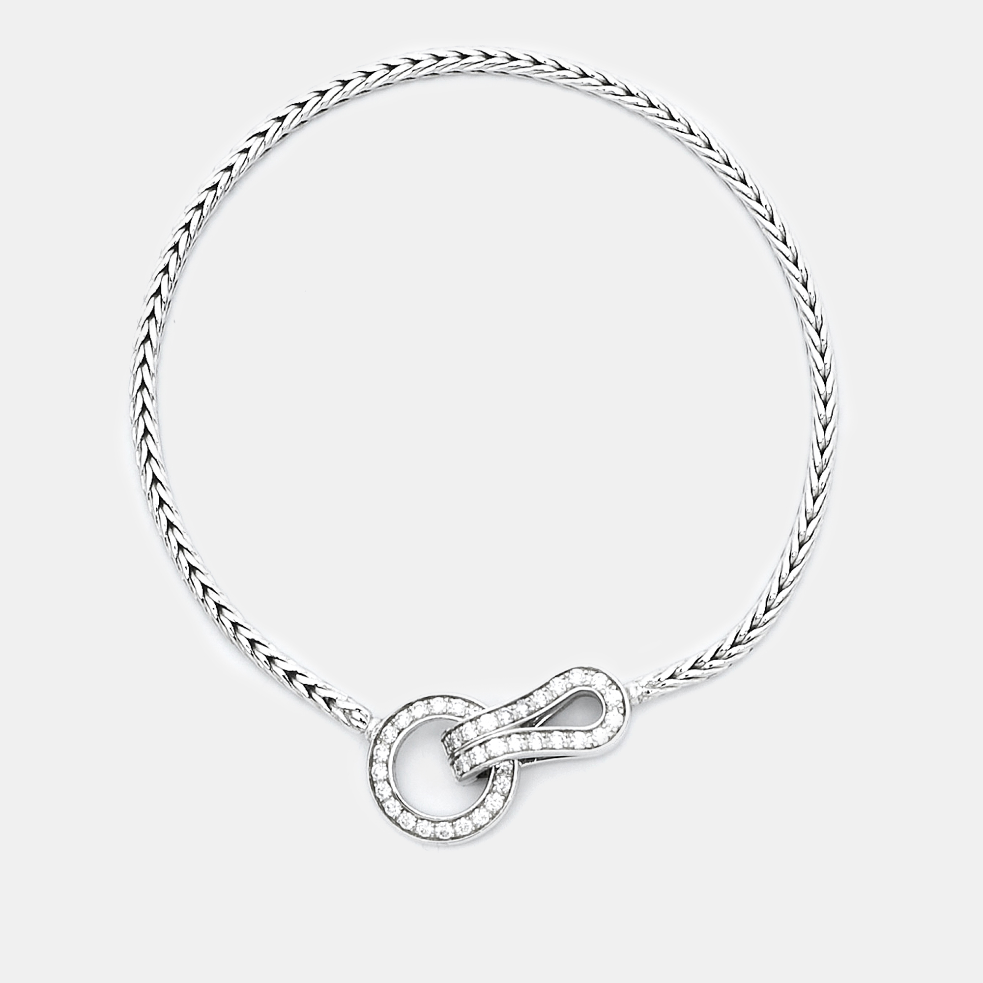 

Cartier Agrafe Diamond 18K White Gold Bracelet