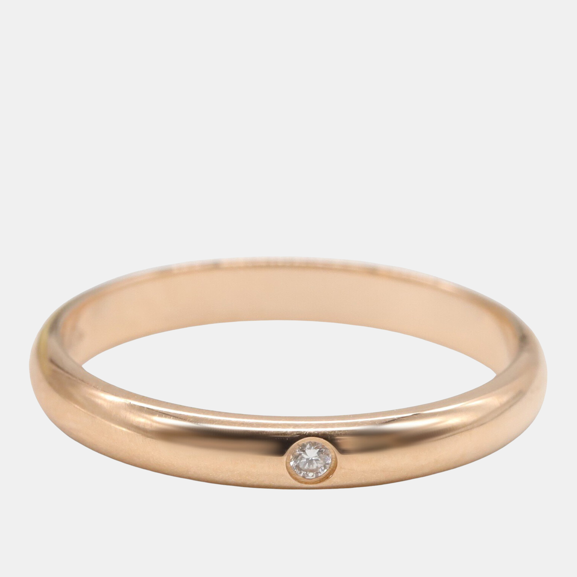 

Cartier 18K Rose Gold Diamond 1895 Wedding Ring EU 51