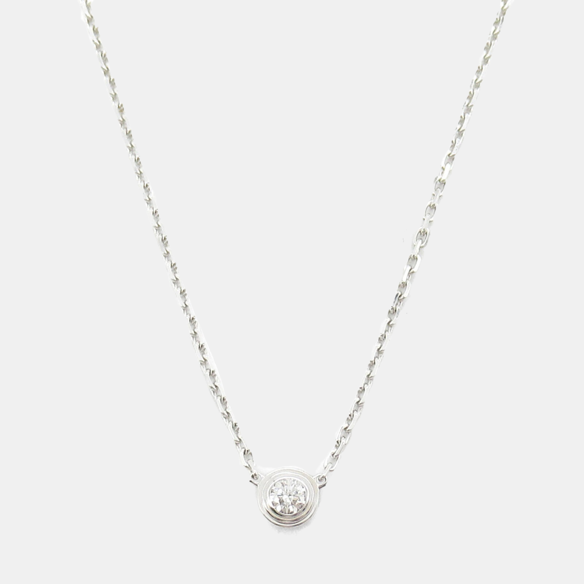 

Cartier 18K White Gold D'Amour Diamond Xs Necklace