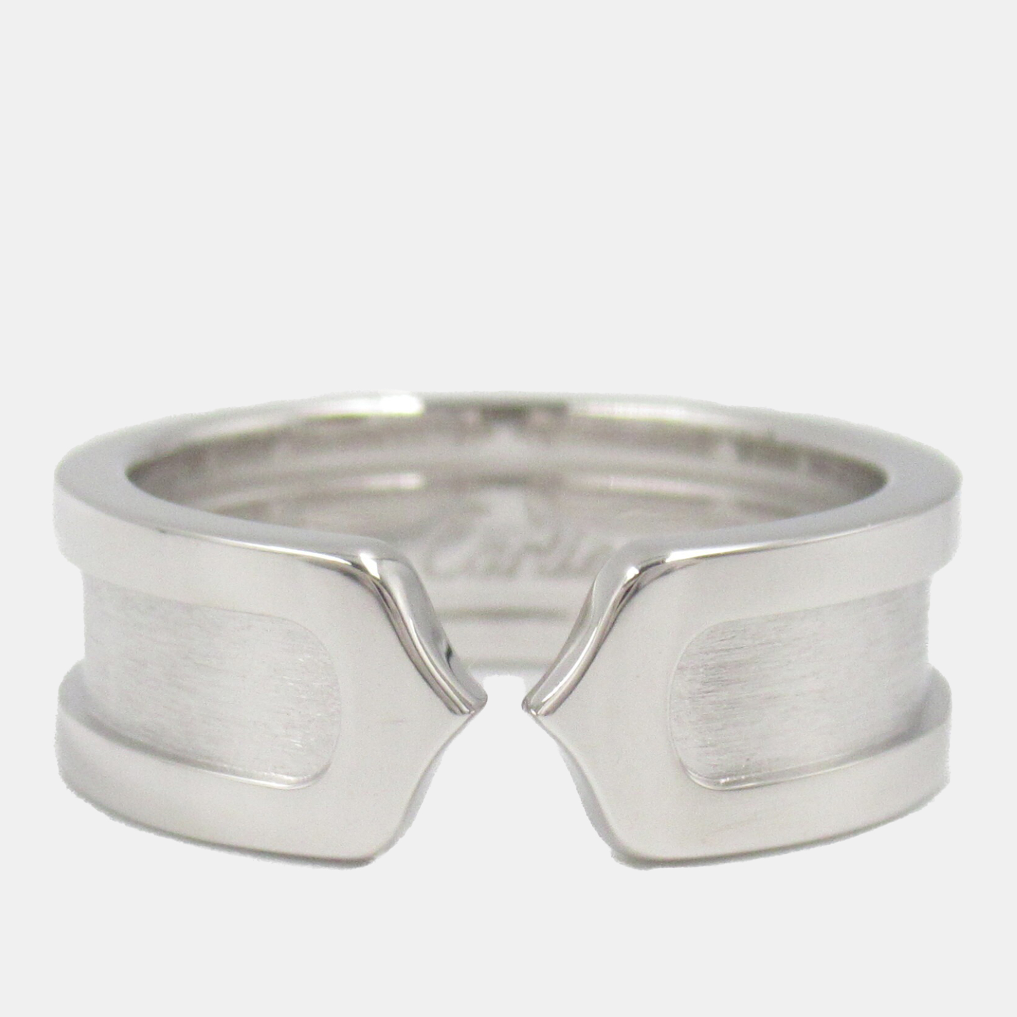 

Cartier 18K White Gold Double C Ring EU 50