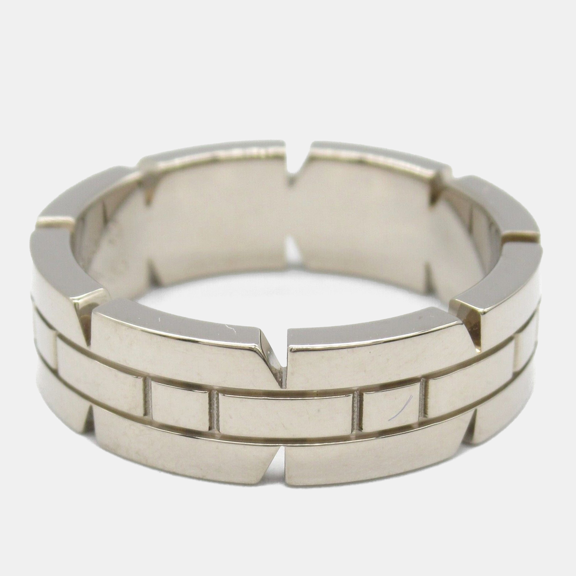 

Cartier 18K White Gold Tank Francaise Ring EU 55