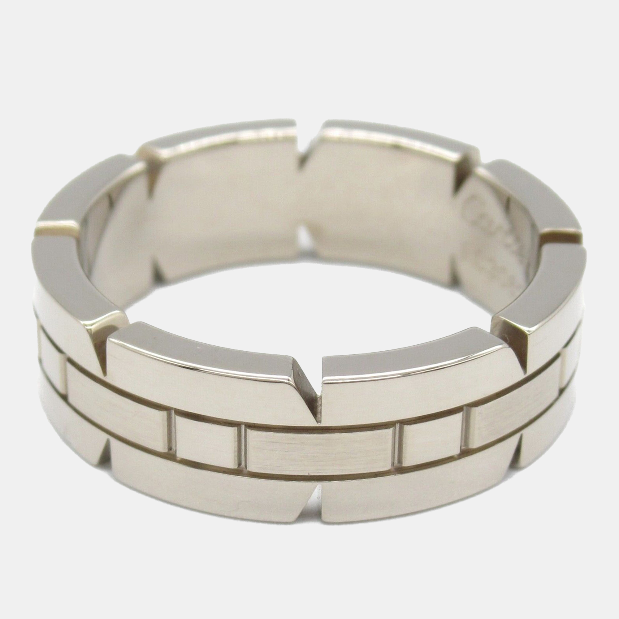 

Cartier 18K White Gold Tank Francaise Ring EU 54