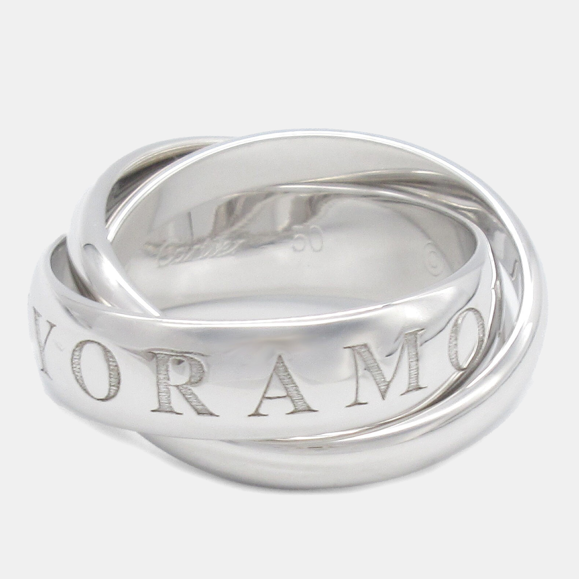 

Cartier 18K White Gold Trinity Ring EU 50