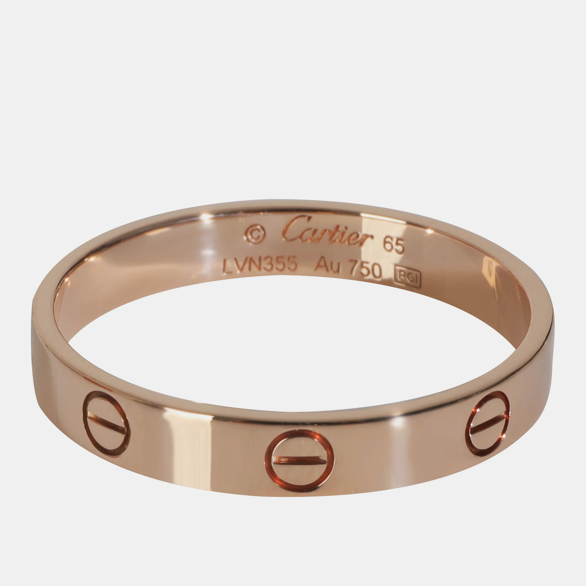 

Cartier 18K Rose Gold Small Model Love Ring EU 65