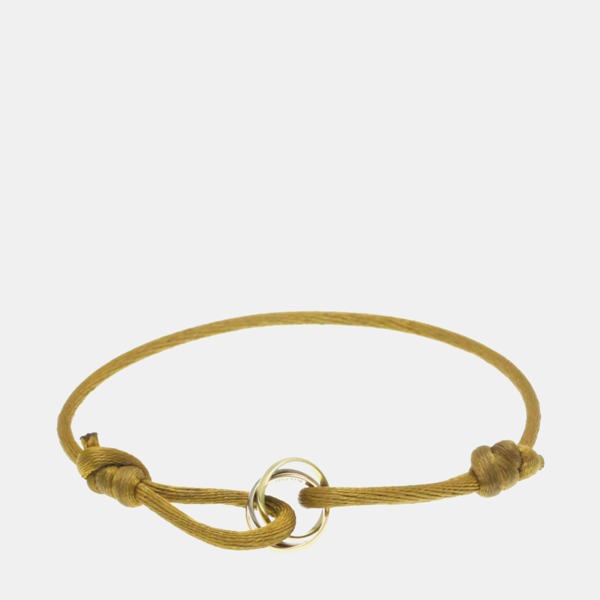 

Cartier 18K Yellow, Rose, White Gold Cord Trinity Bracelet