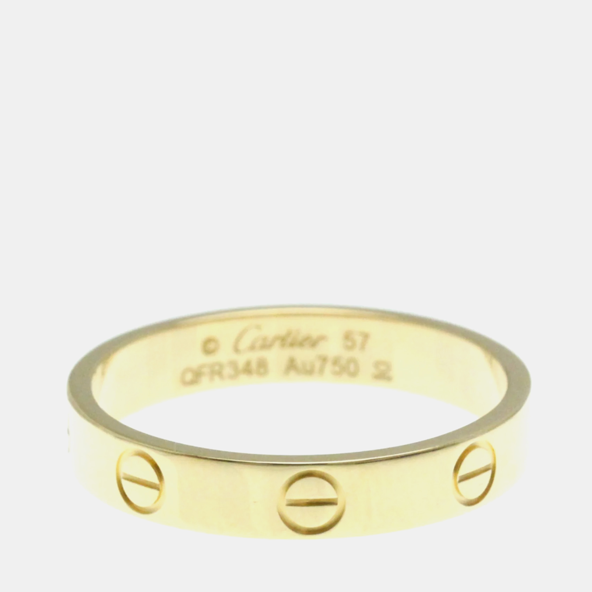 

Cartier 18K Yellow Gold Love Band Ring EU 57