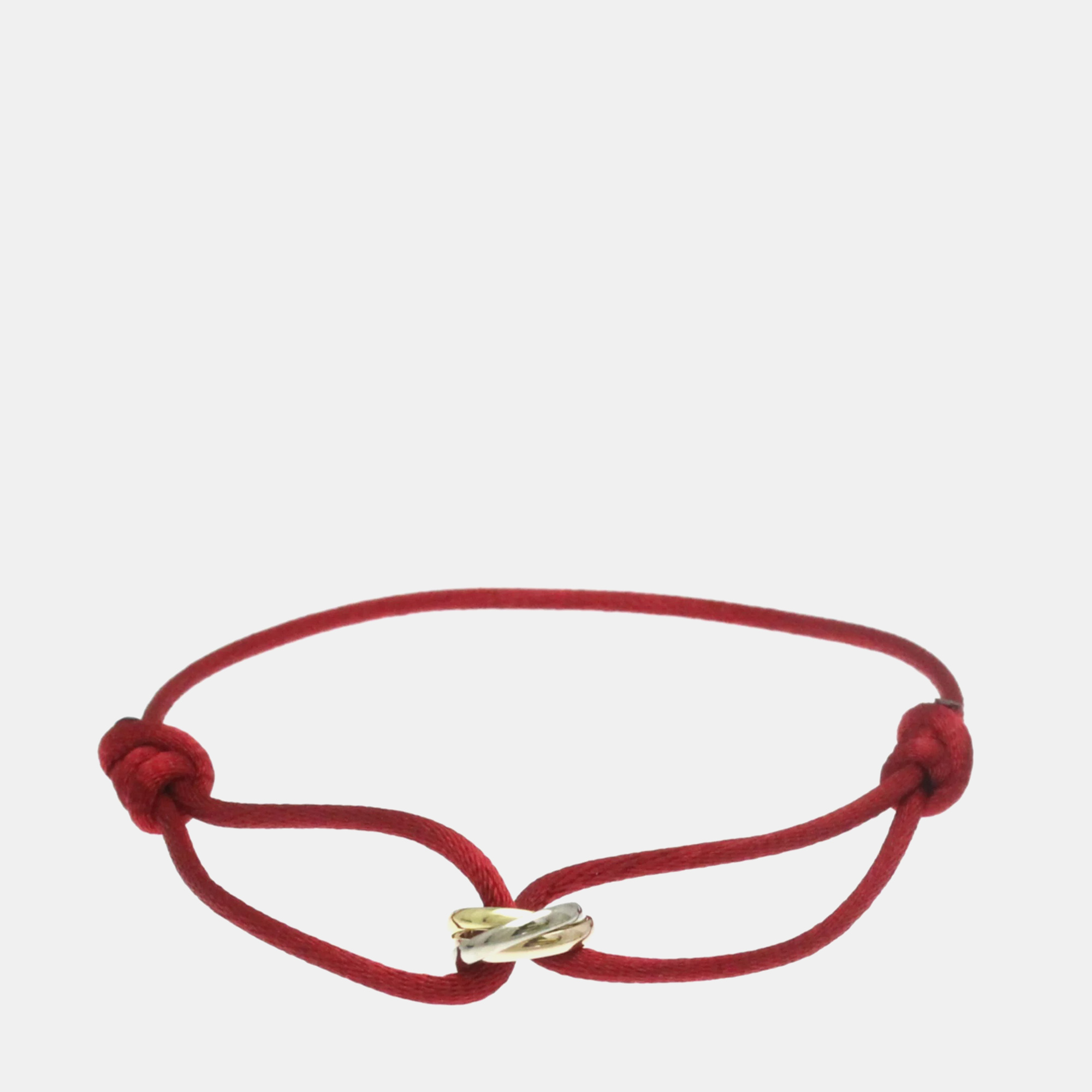 

Cartier 18K Yellow Gold, Rose Gold, White Gold Trinity Cord Bracelet