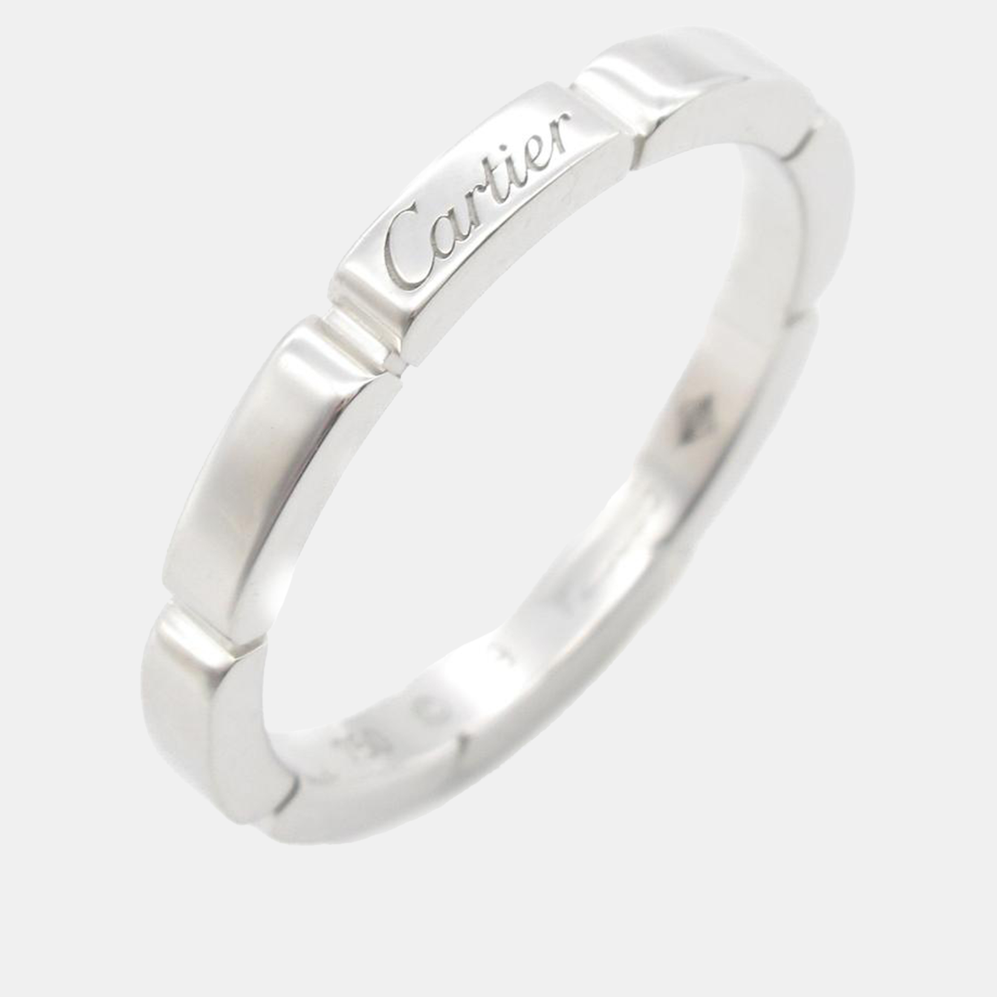 

Cartier 18K White Gold Mallion Panthere Ring EU 59