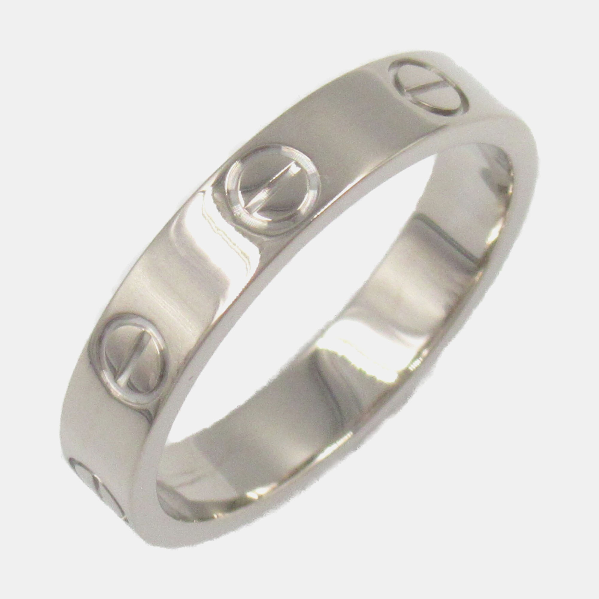 

Cartier 18K White Gold Love Band Ring EU 51