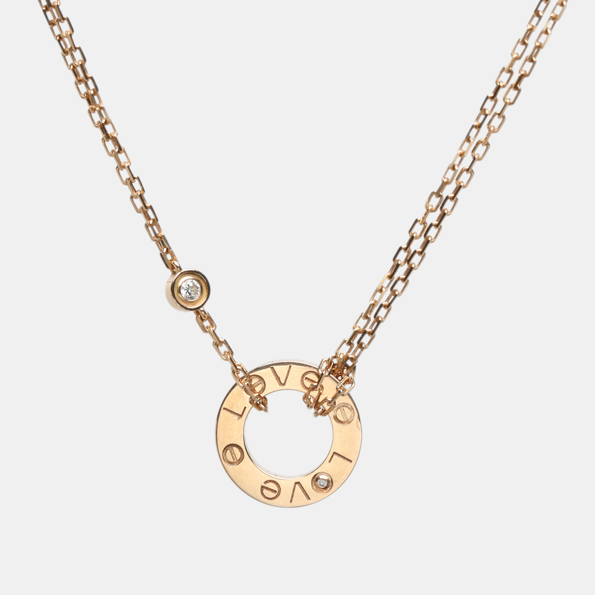 

Cartier Love 2 Diamonds 18K Rose Gold Necklace