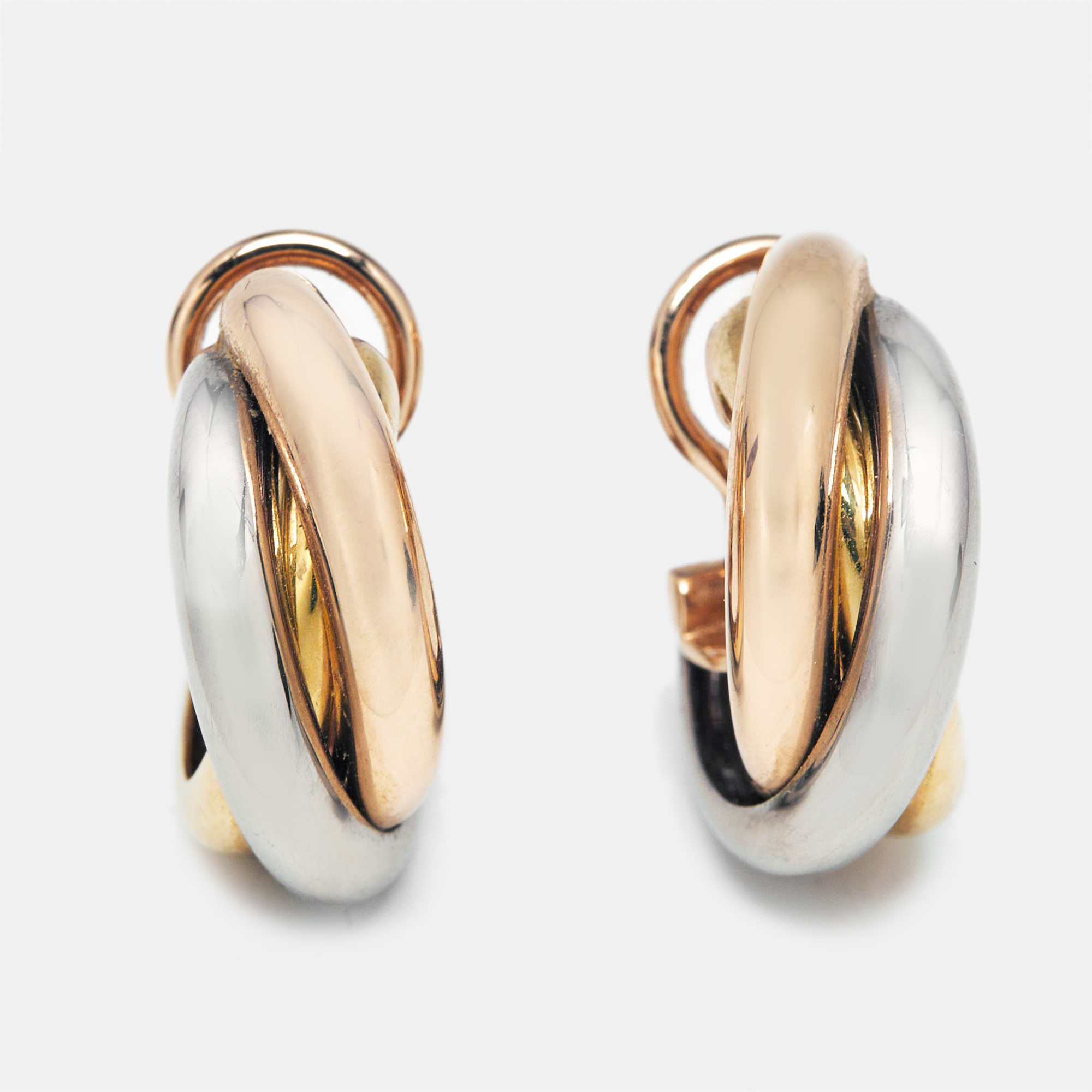 

Cartier Trinity 18k Three Tone Gold Earrings