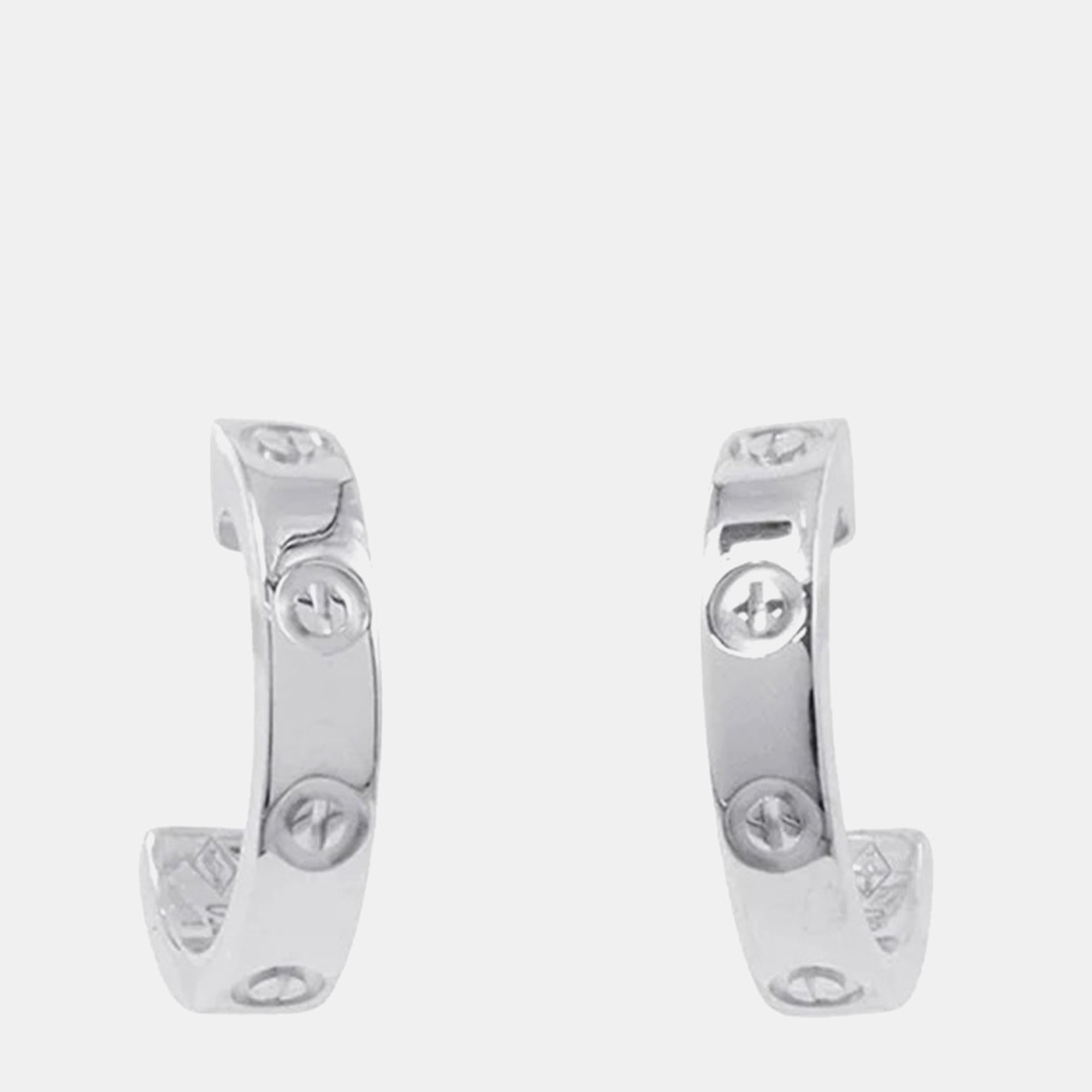 

Cartier Love 18K White Gold Women Hoop Earrings