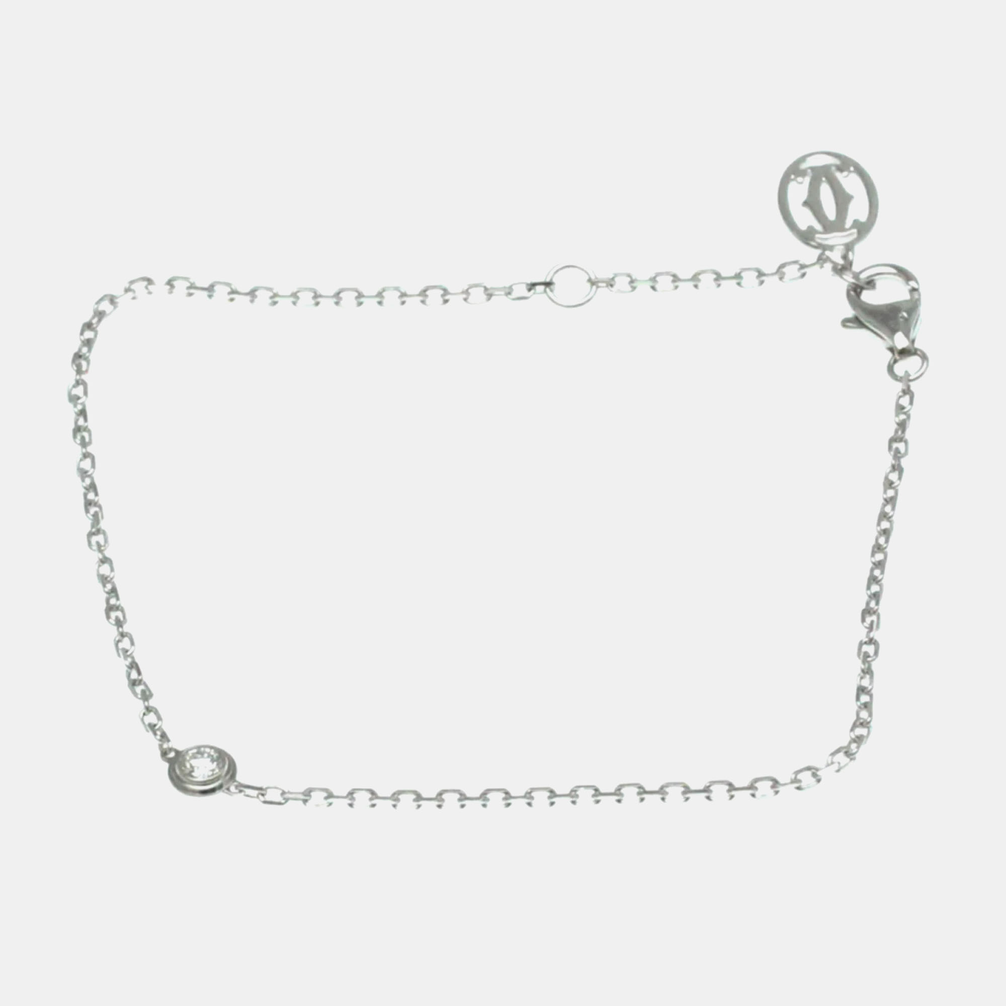 

Cartier 18K White Gold Diamond  D'Amour Bracelet