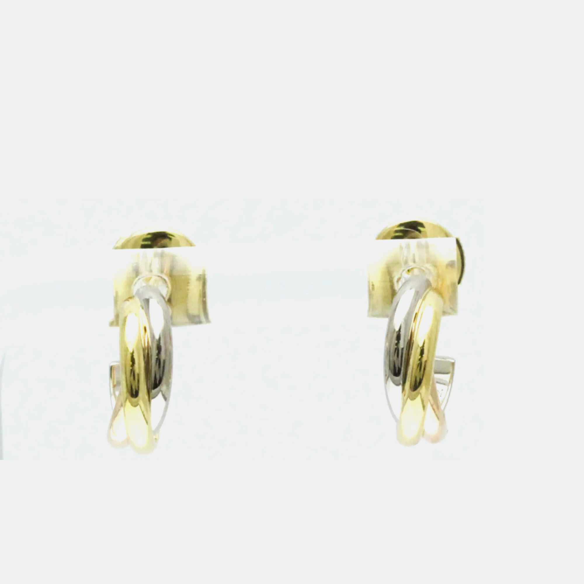 

Cartier 18K Yellow, Rose, White Gold Trinity Earring