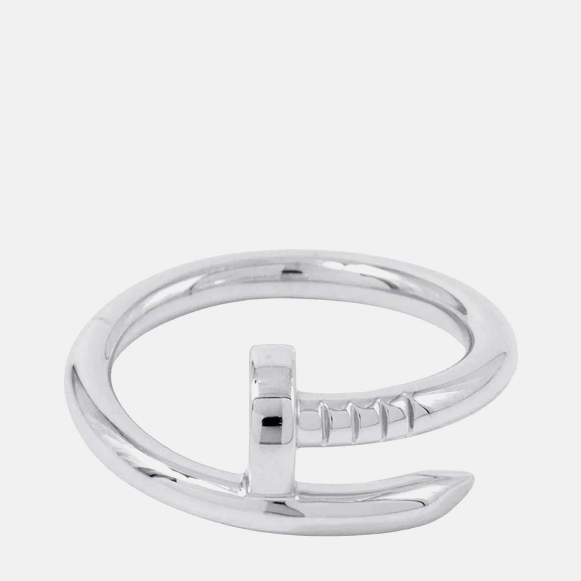 

Cartier 18K White Gold Juste Un Clou Ring EU 54