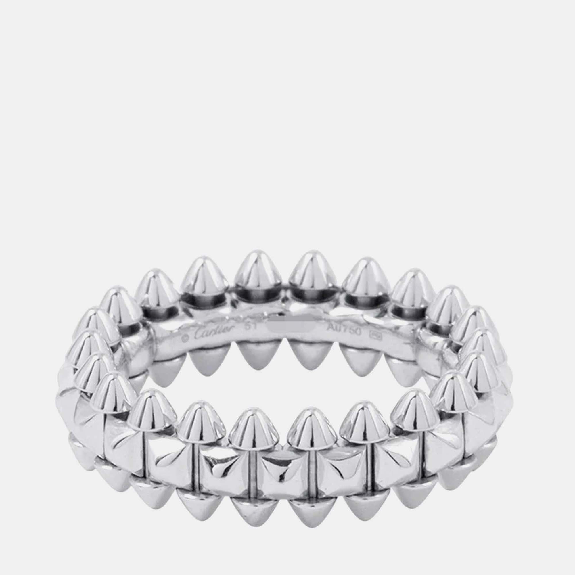 

Cartier Crash De Cartier 18K White Gold Ring SM EU 51