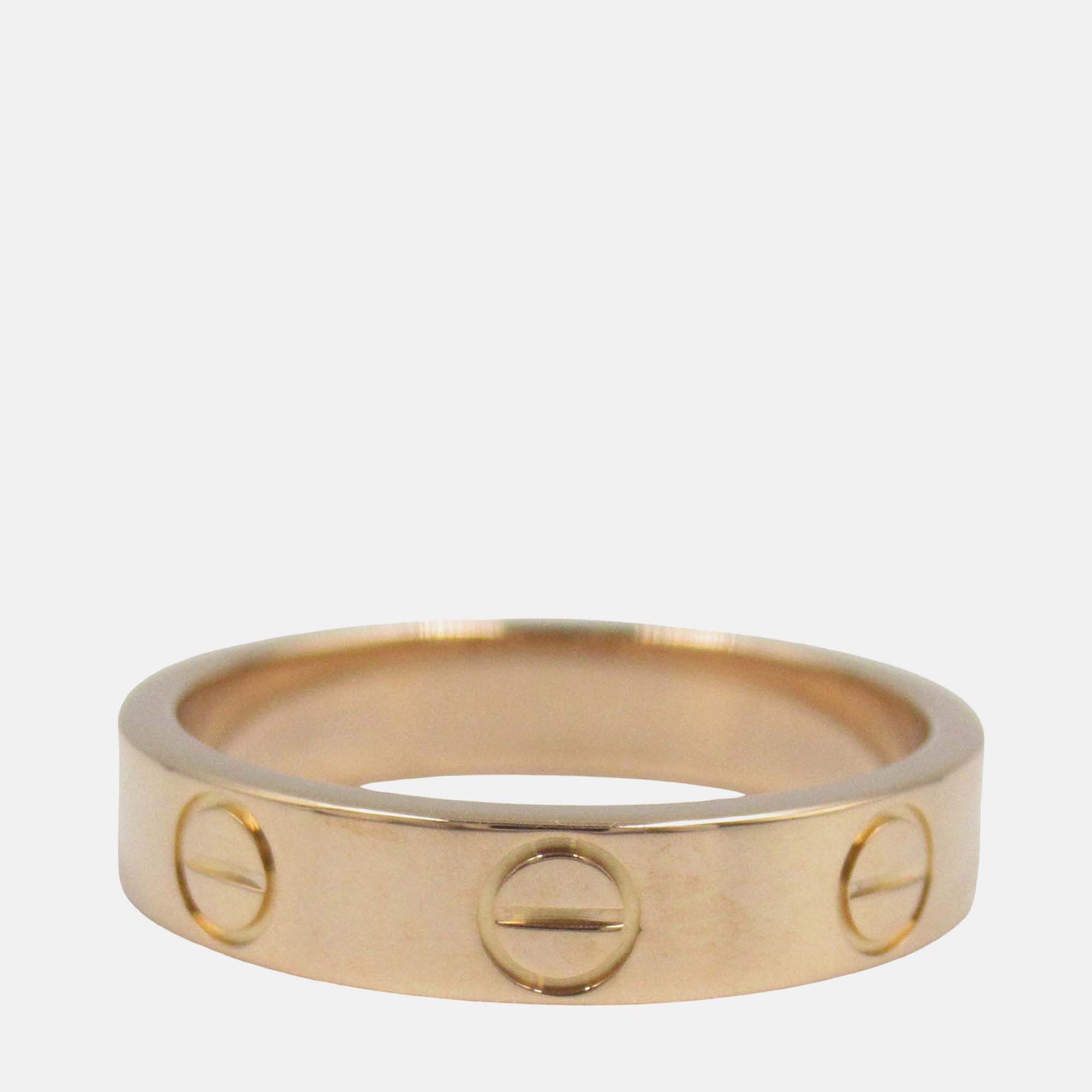 

Cartier 18K Rose Gold Small Love Ring EU 47