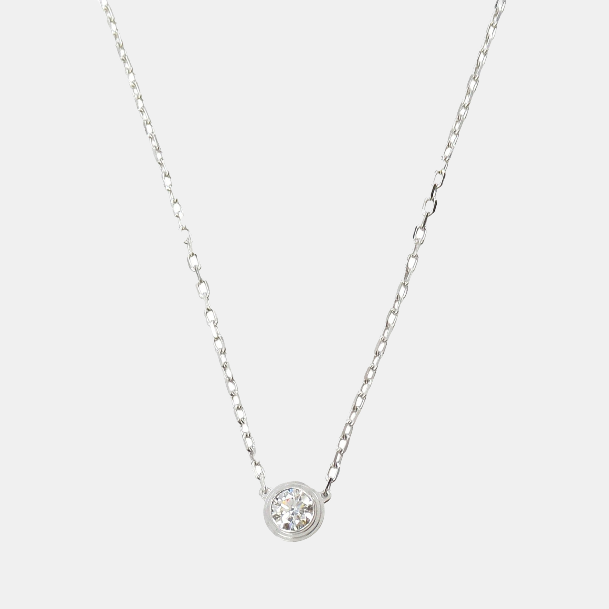 

Cartier D'amour 18K White Gold and Diamond Pendant Necklace