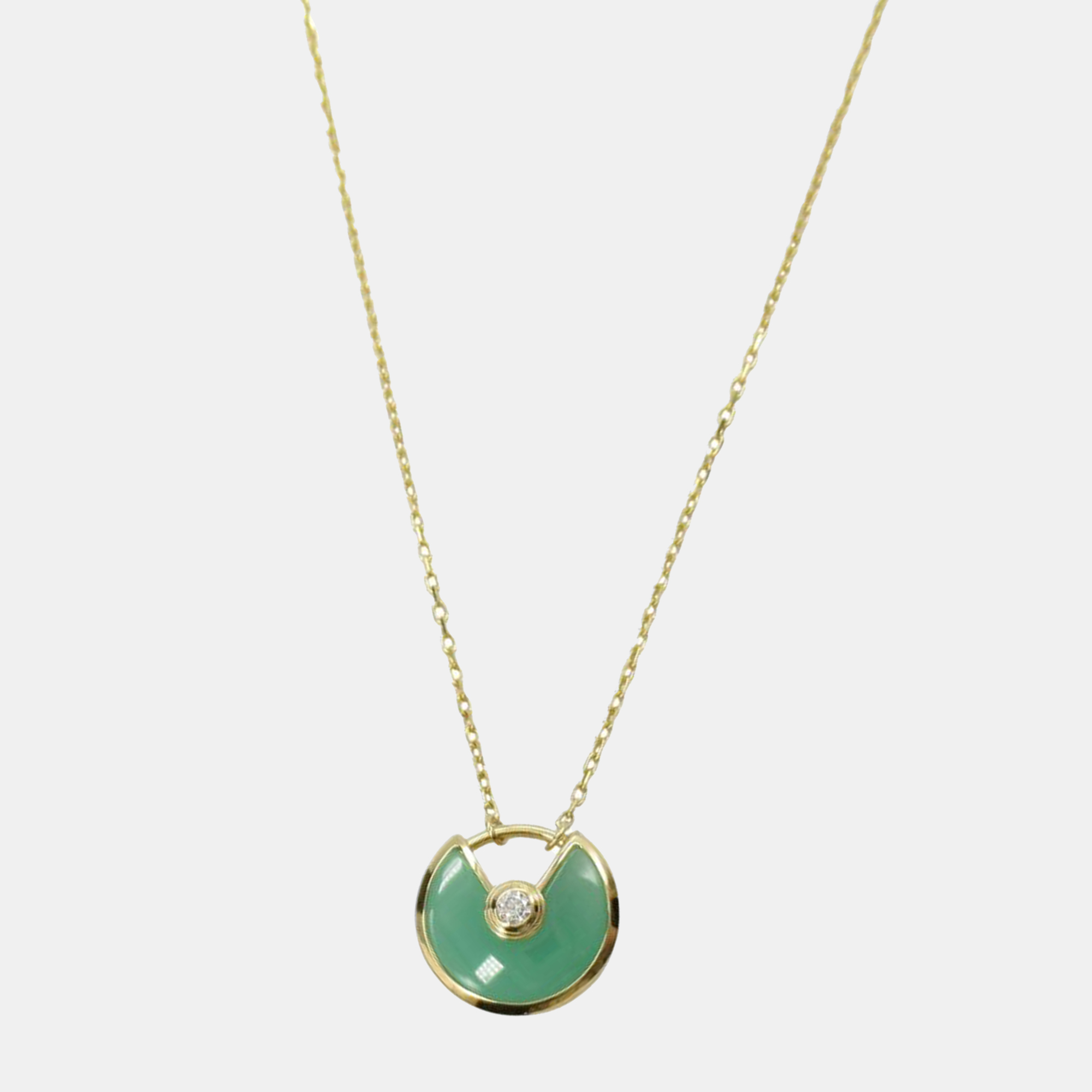 

Cartier Amulette De Cartier 18K Yellow Gold, Diamond Pendant Necklace