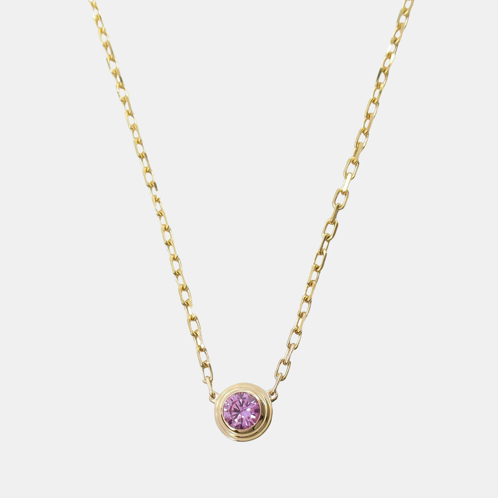 

Cartier D'amour 18K Rose Gold and Sapphire Pendant Necklace