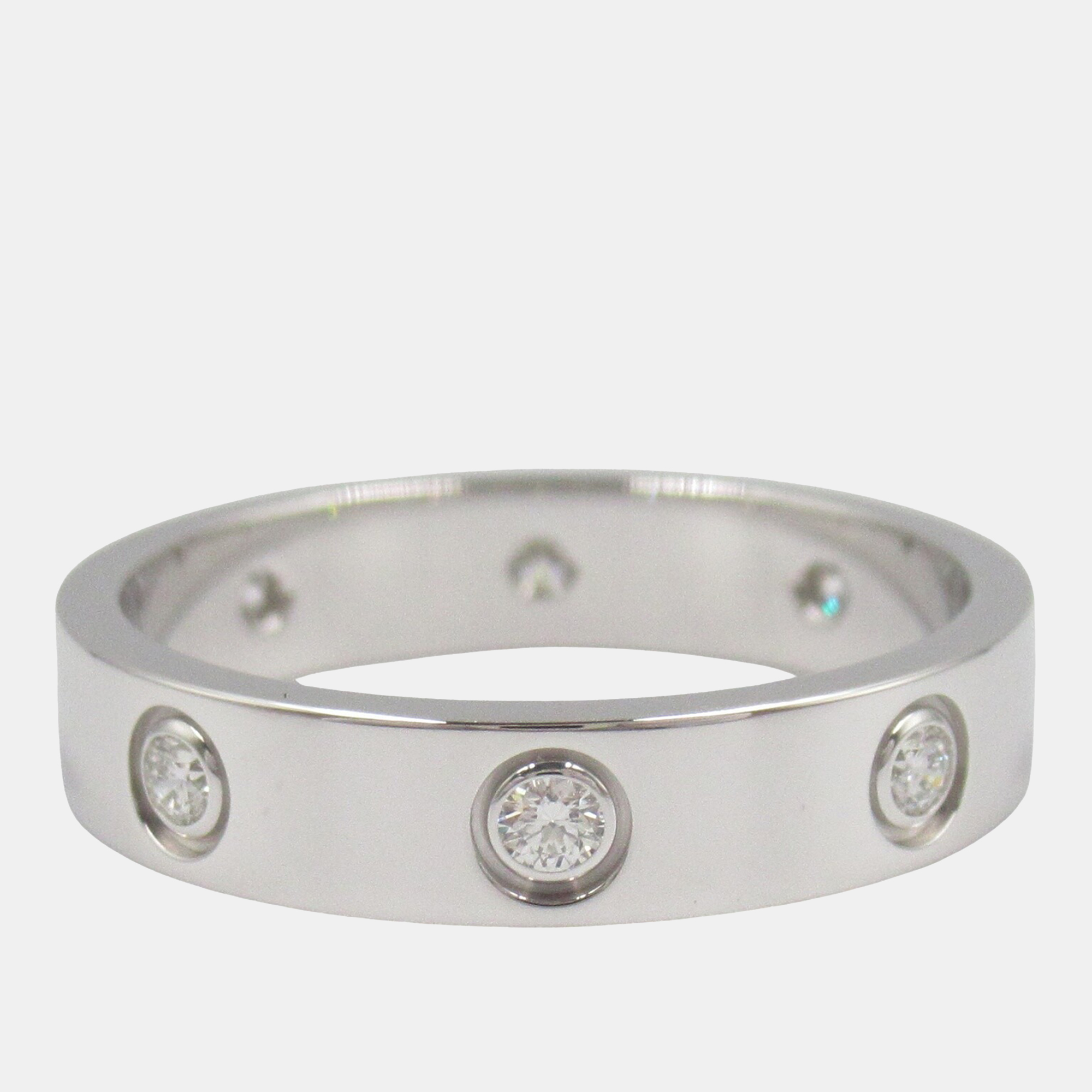 

Cartier Love 18K White Gold and Diamond Band Ring EU