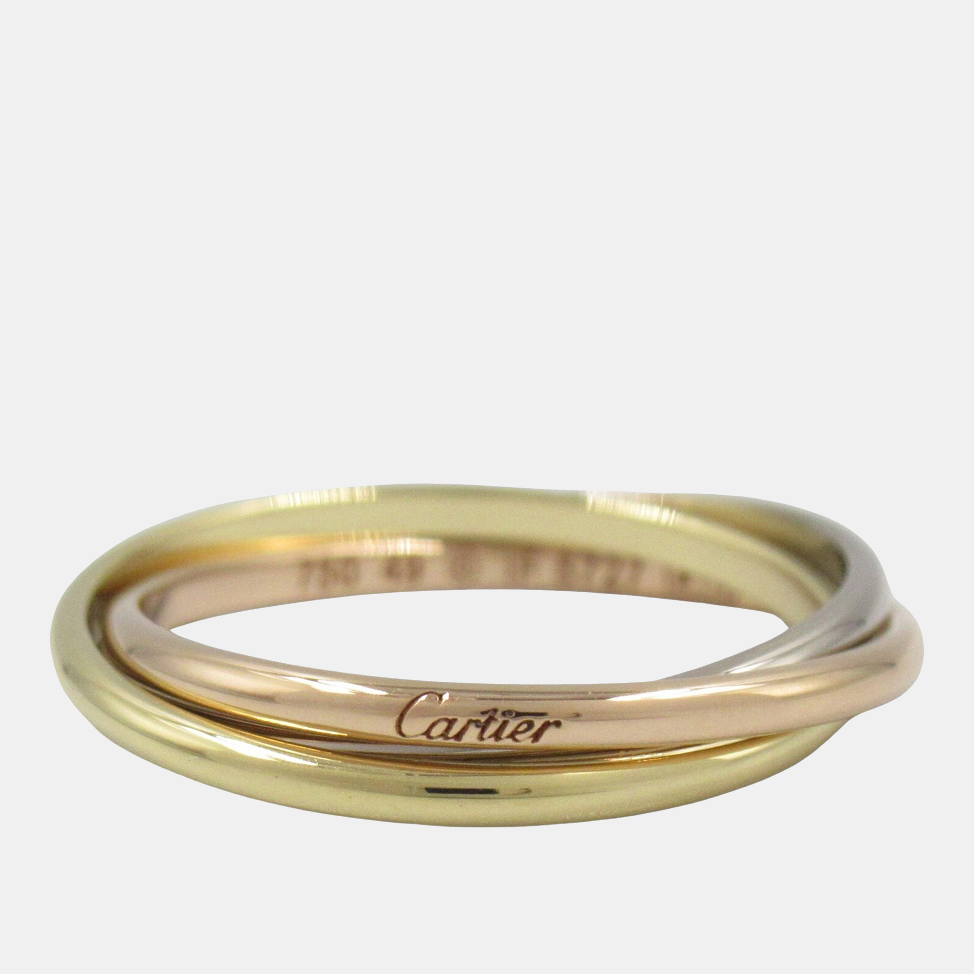 

Cartier Trinity Yellow, Rose, White Gold Ring EU 49