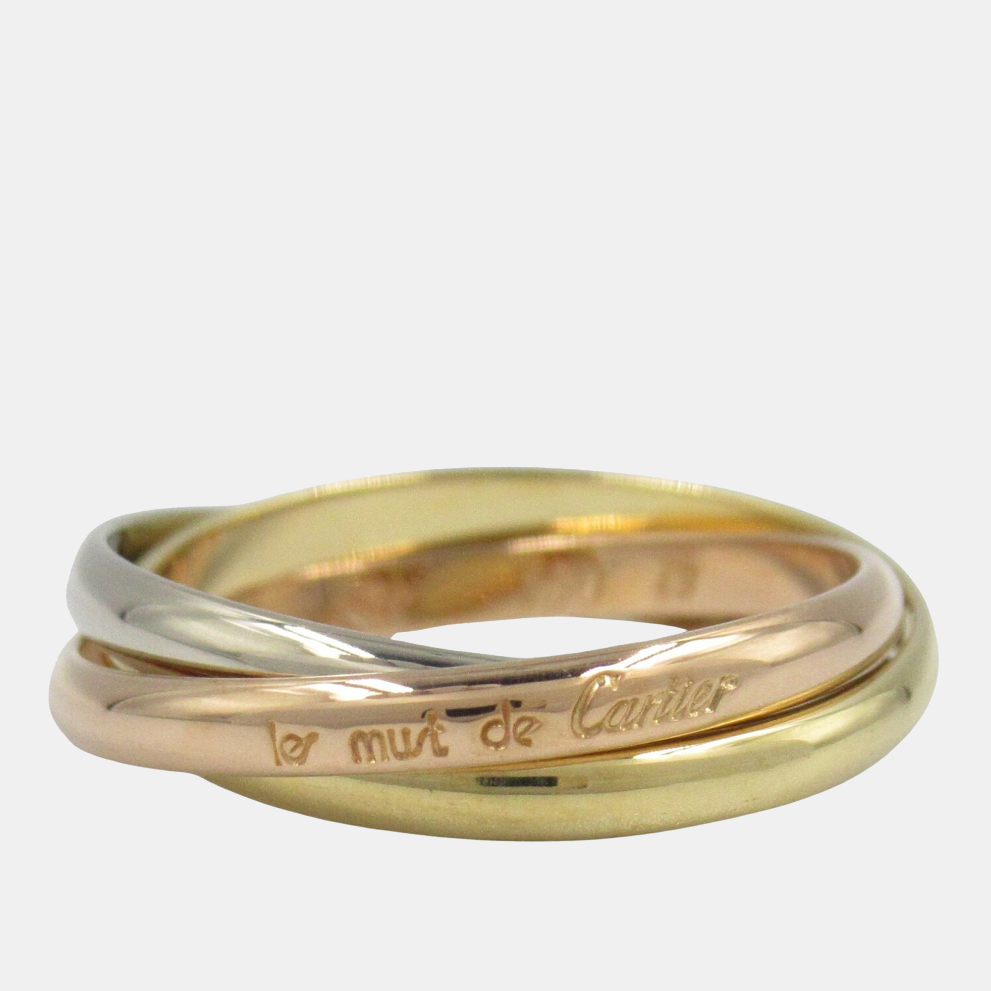 

Cartier Trinity 18K Yellow, Rose, White Gold Band Ring EU 49