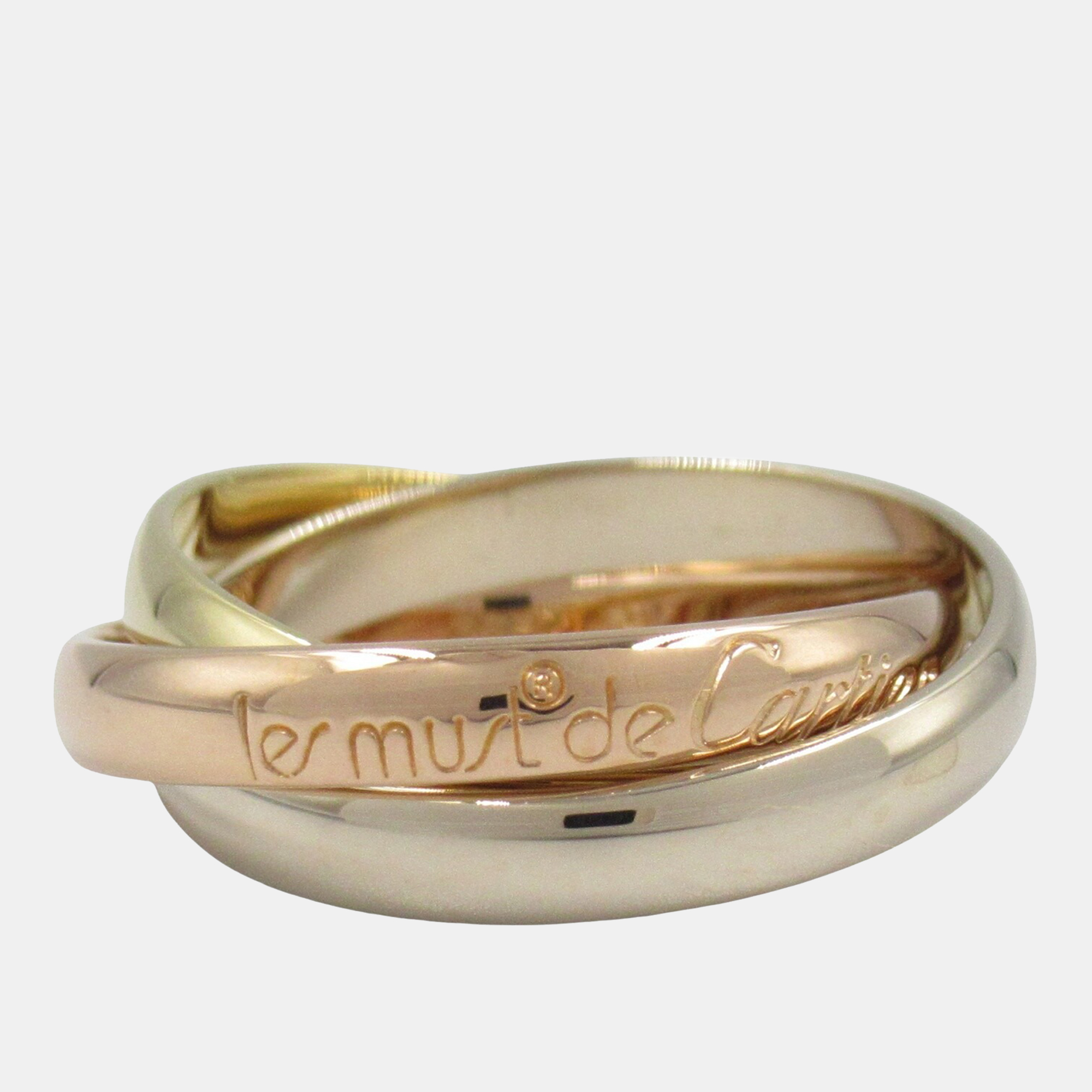 

Cartier Trinity 18K Yellow, Rose, White Gold Band Ring EU 52