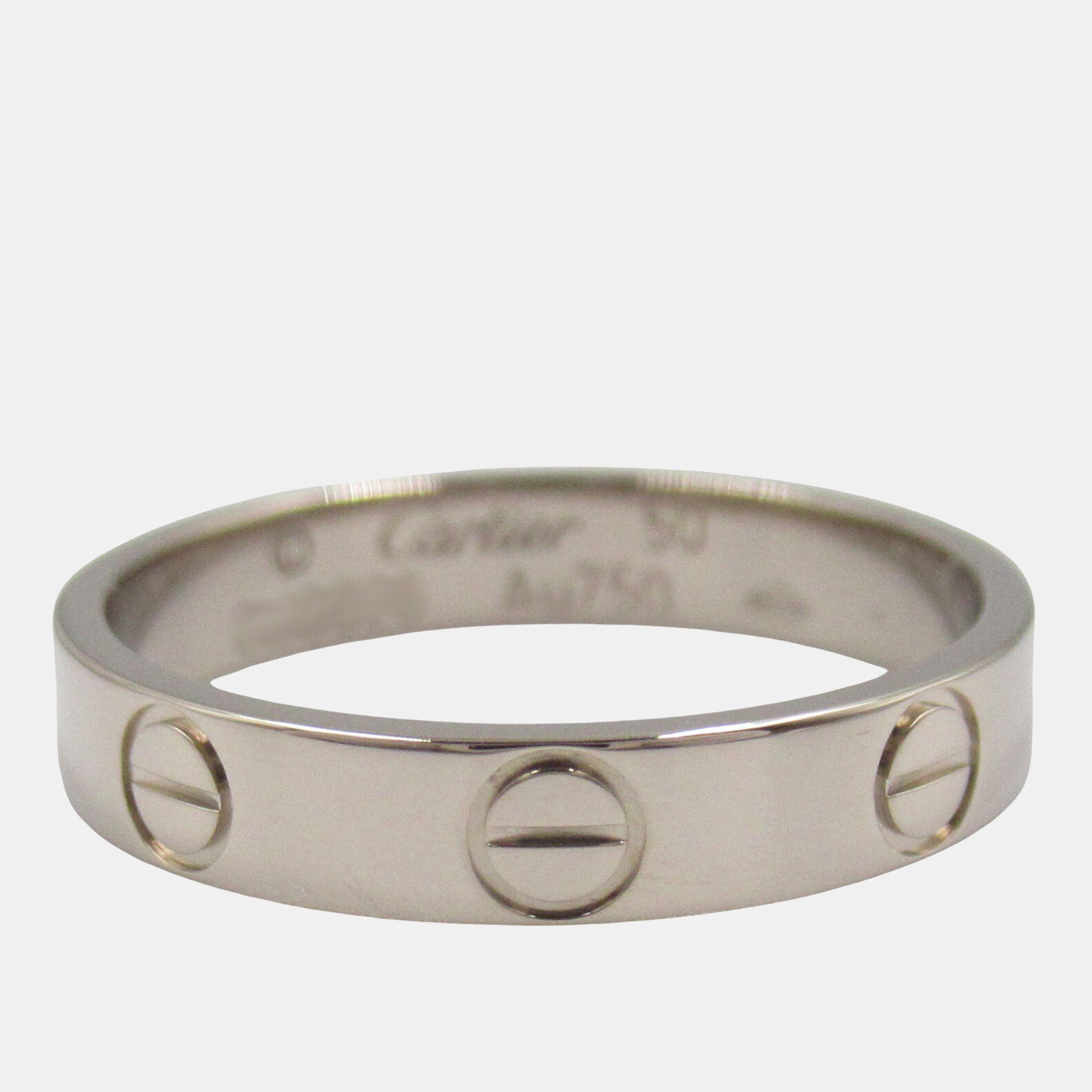 

Cartier Love 18K White Gold Band Ring EU 50